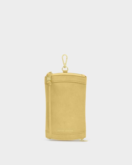 Katie Loxton Clip On Sunglasses Case Butter Yellow Suedette