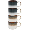 Reactive Glaze Stack Mugs Dark Set of 2