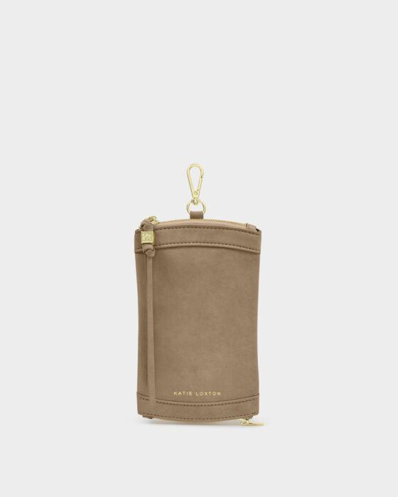 Katie Loxton Clip On Sunglasses Case Taupe Suedette