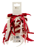 Talking Tables Candy Velvet Bows Red And Cream 8 pack