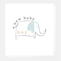 New Baby Boy Blue Elephant Card