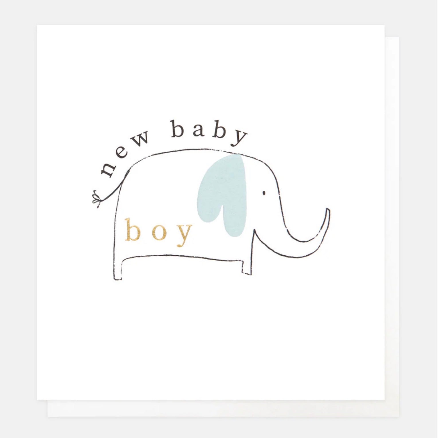 New Baby Boy Blue Elephant Card