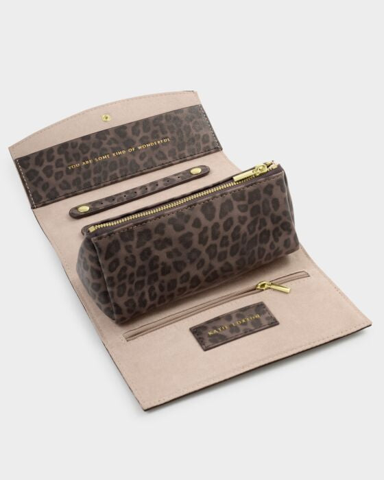 Katie Loxton Jewellery And Accessories Organiser You Are Some Kind Of Wonderful Leopard/Taupe