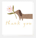 Sausage Dog & Flower Thank You Card