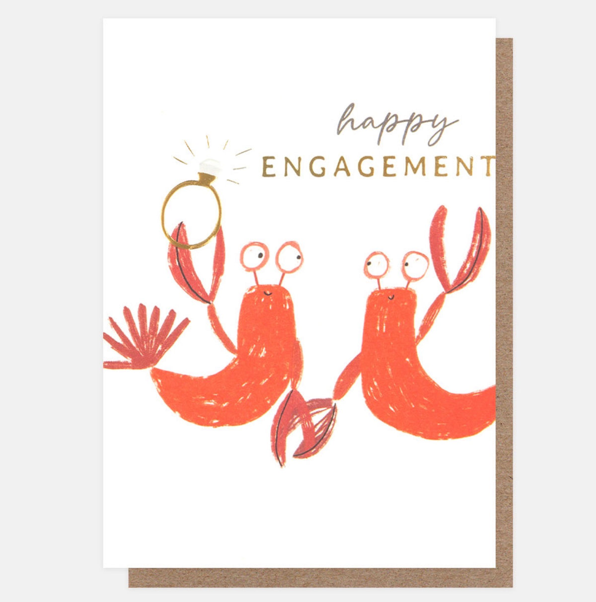 Caroline Gardner Happy Engagement Lobster Card