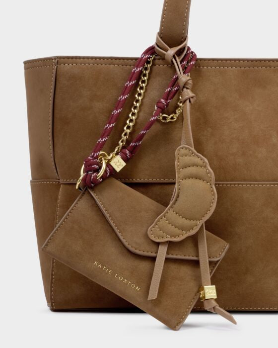 Katie Loxton Cord Purse Caramel Suedette