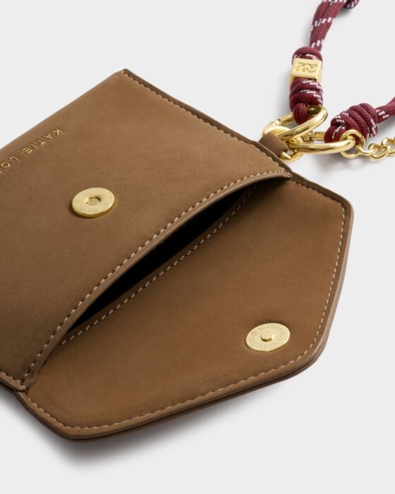Katie Loxton Cord Purse Caramel Suedette