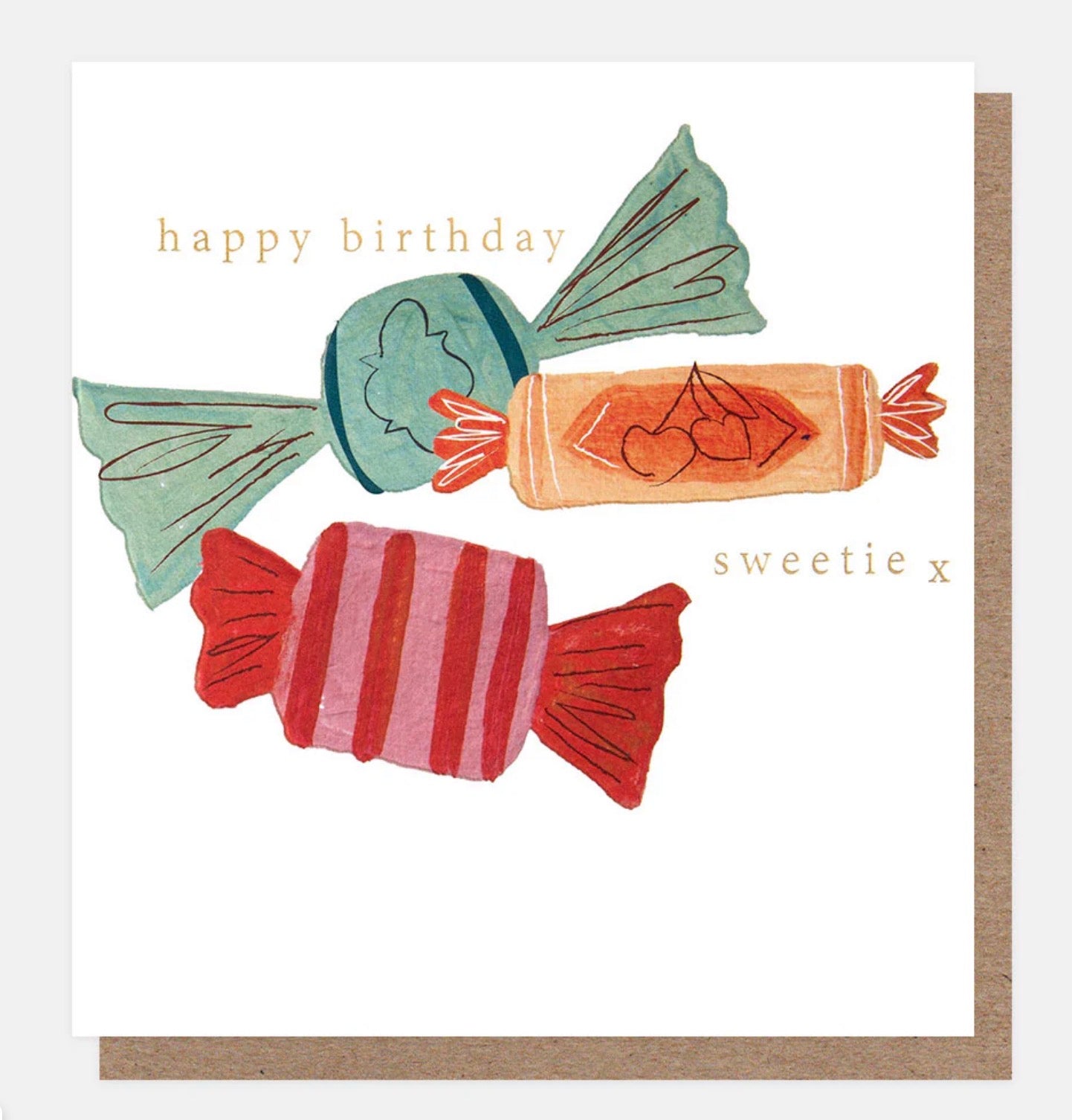 Colourful Sweets Happy Birthday Sweetie Card