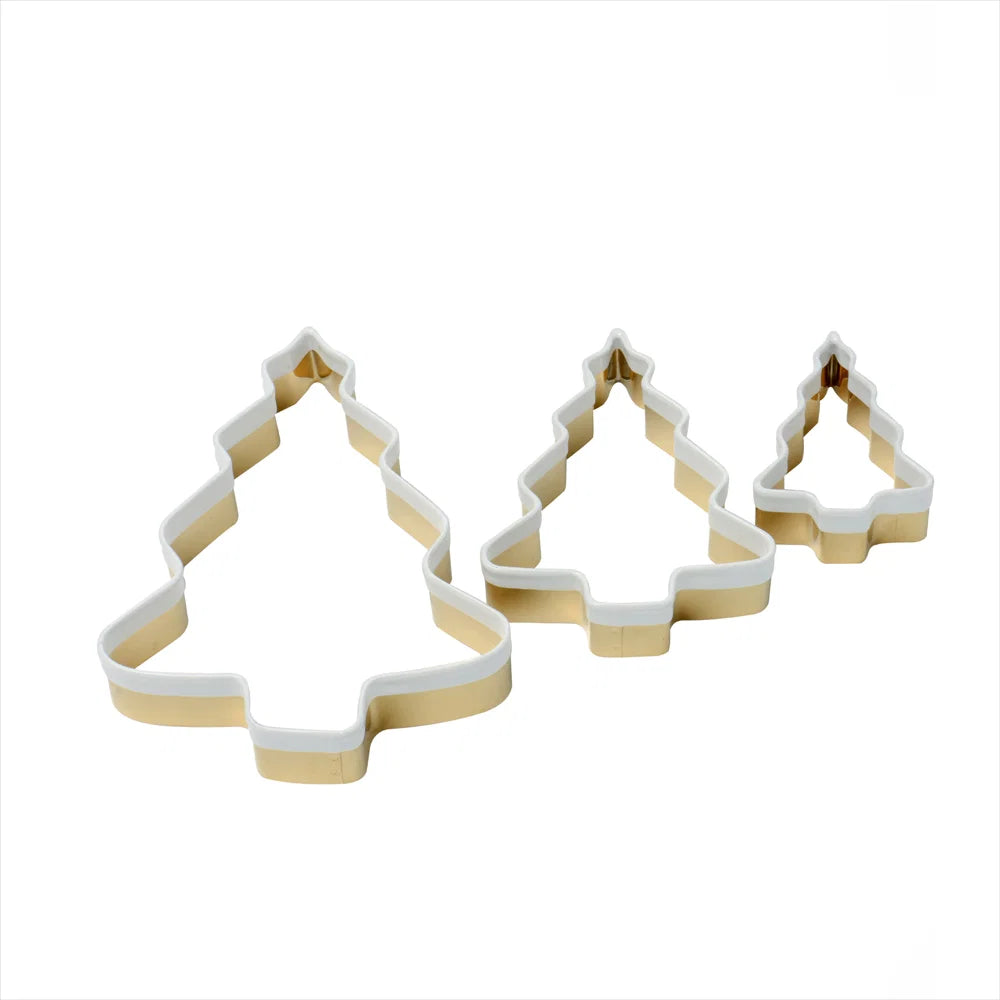 Eddington’s Brass Christmas Tree Cutters Set Of 3 With White Top