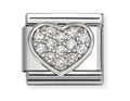 Nomination Composable Classic Link Silver Heart Rich 330322/24