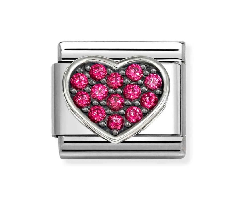 Nomination Composable Classic Link Rich Red Heart 330322/26
