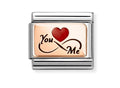 Nomination Composable Classic Link 9K Gold You & Me Red Heart 430204/08