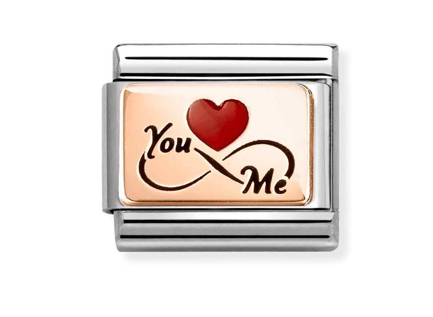 Nomination Composable Classic Link 9K Gold You & Me Red Heart 430204/08