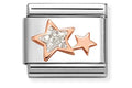 Nomination Composable Classic Link 9K Gold Silver Stars