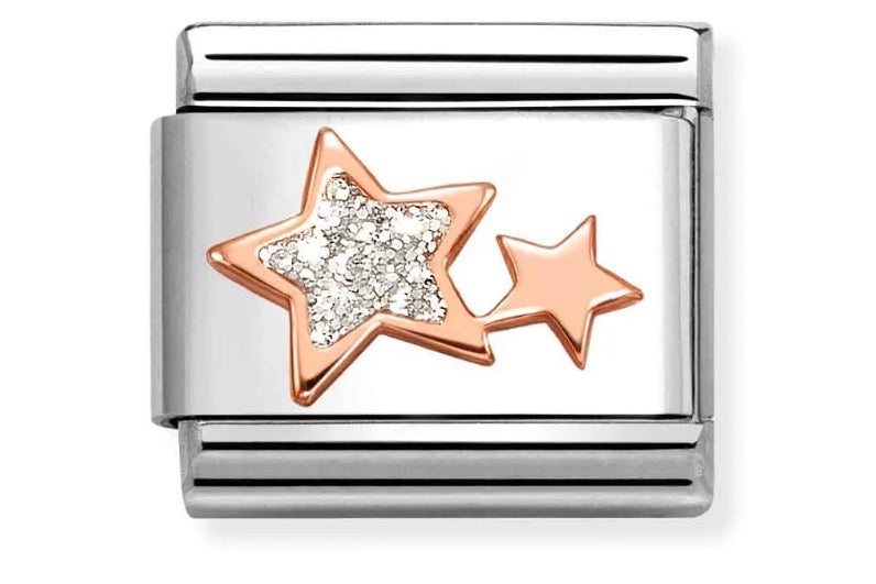 Nomination Composable Classic Link 9K Gold Silver Stars