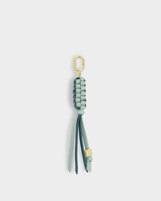 Katie Loxton Braided Keyring Bag Charm Deep Teal/Jelly Mint
