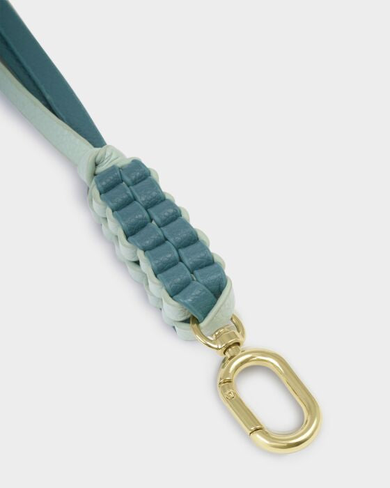 Katie Loxton Braided Keyring Bag Charm Deep Teal/Jelly Mint