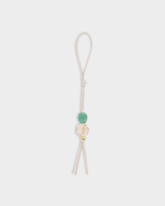 Katie Loxton Beaded Keyring Bag Charm Oyster