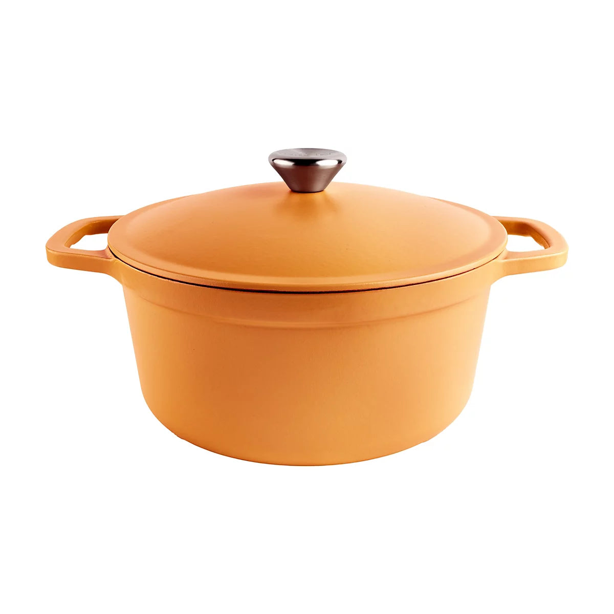 Commichef Lightweight Cast Iron Casserole 24CM Terracotta Orange
