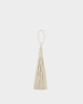 Katie Loxton Oversized Tassel Bag Charm Chalk Suedette