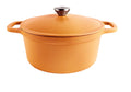 Commichef Lightweight Cast Iron Casserole 26cm Terracotta Orange