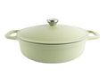 Commichef Light Cast Iron Shallow Casserole 28cm Garden Green