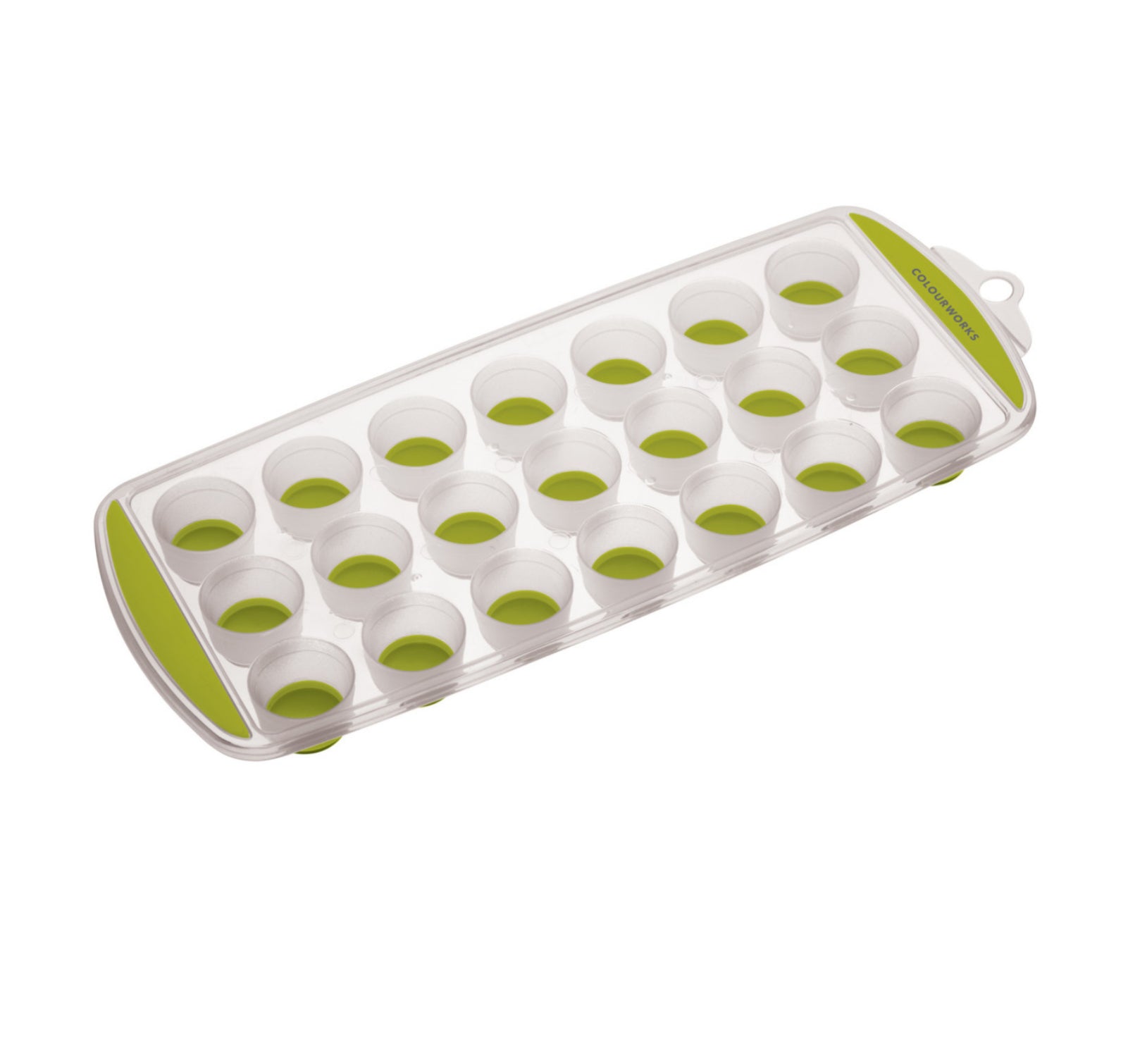 Colourworks ice Cube Tray  Pop Out Flexible Green
