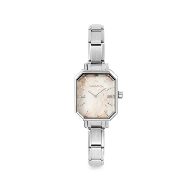 NOMINATION TIME PARIS WATCH WITH WHITE MARBLE DIAL