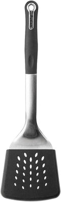 Fusion Slotted Turner Stainless Steel With Flexible Silicone Edge