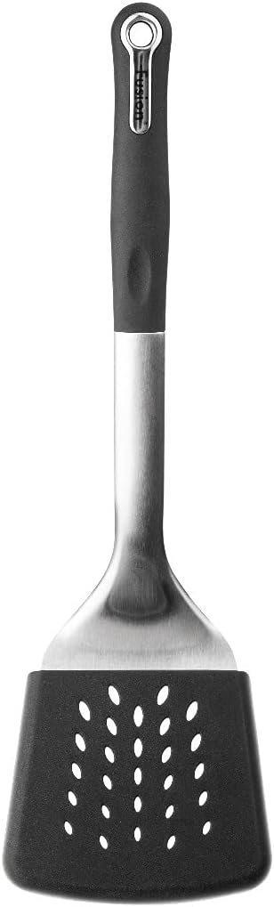 Fusion Slotted Turner Stainless Steel With Flexible Silicone Edge
