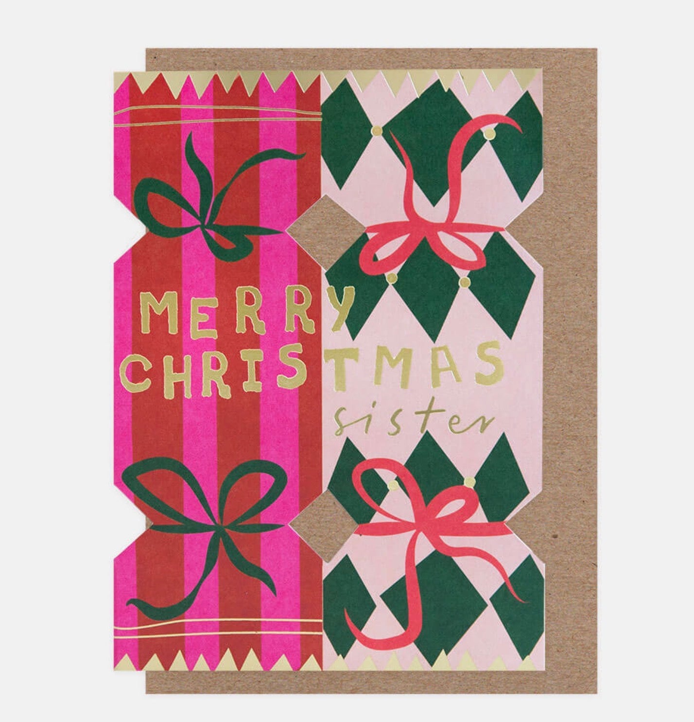 Caroline Gardner Sister Die Cut Out Christmas Card