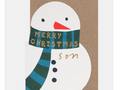 Caroline Gardner Son Die Cut Snowman Stripey Scarf Merry Christmas