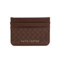 Katie Loxton Nova Woven Texture Cardholder Chocolate Woven