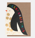 Caroline Gardner Die Cut Daughter Penguin Christmas Card