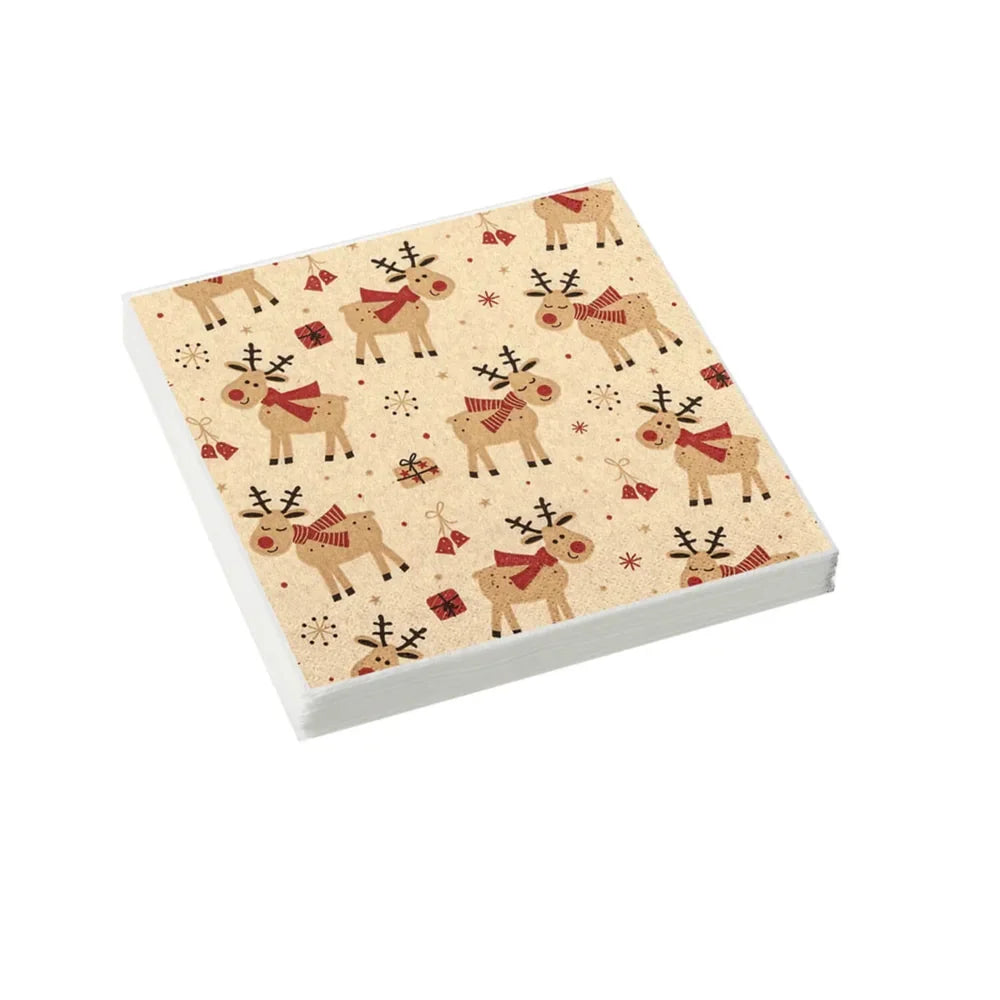 Christmas Napkins Lovely Deers 33x33