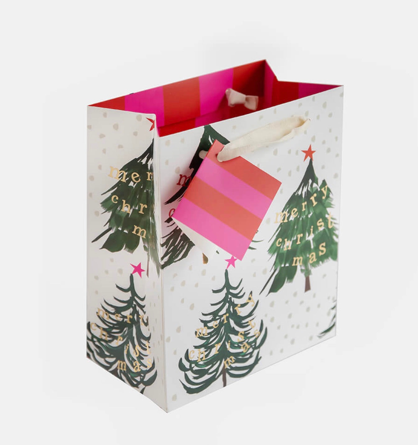 Caroline Gardner Trees Merry Christmas Bag Medium