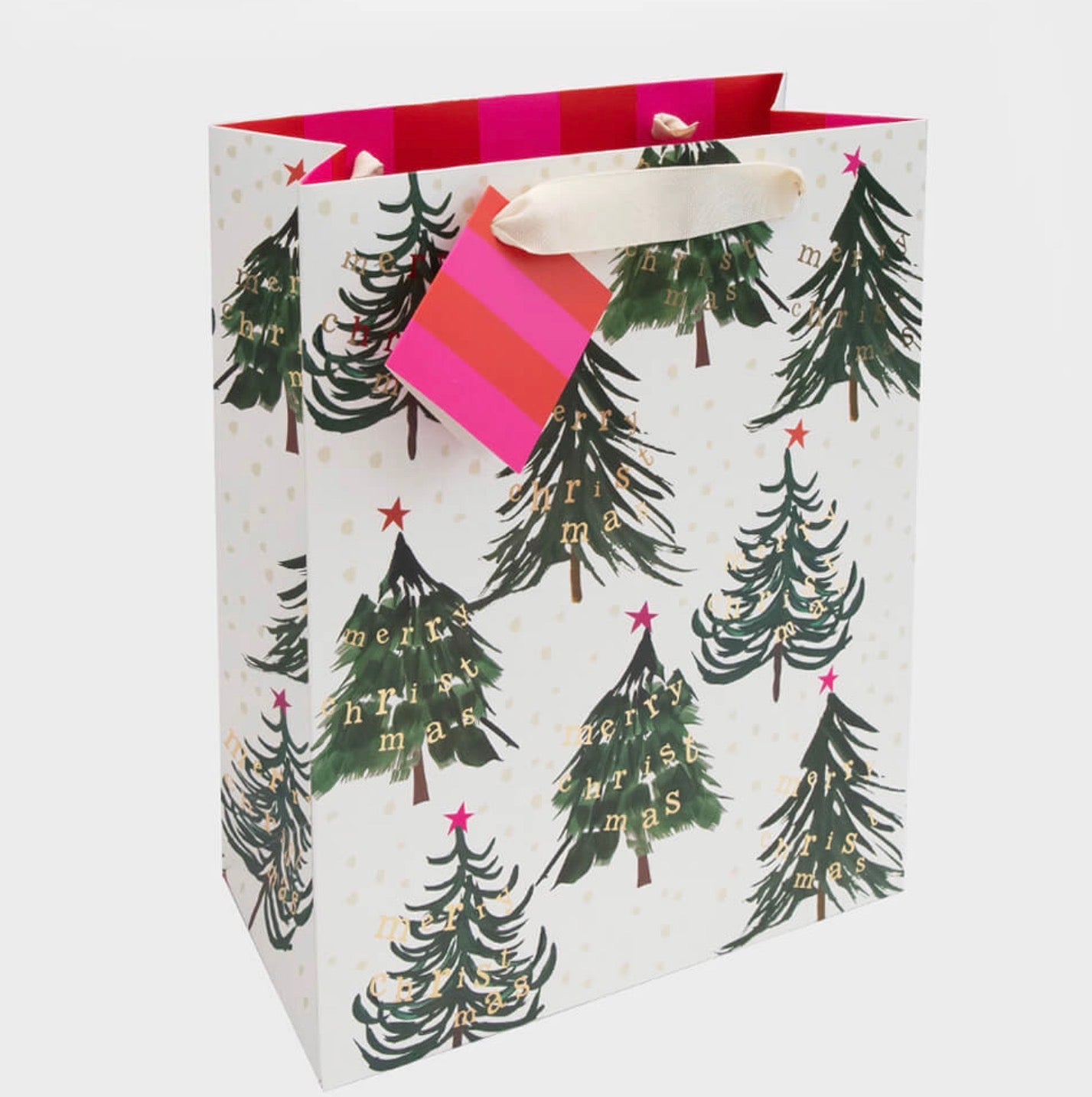 Caroline Gardner Trees Merry Christmas Bag Large