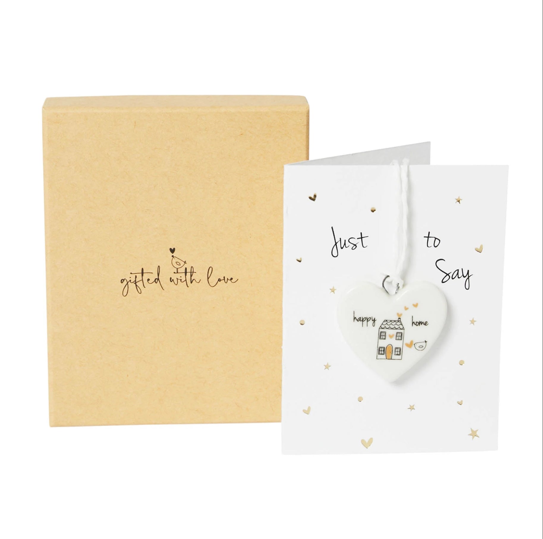 Belly Button Happy Home Boxed Card And Ceramic Decoration