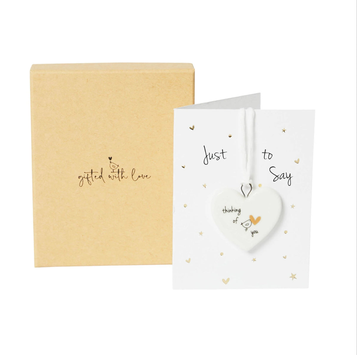 Belly Button Thinking Of You Boxed Card And Ceramic Decoration