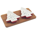 Christmas Holly Dishes With Tray Set of 2