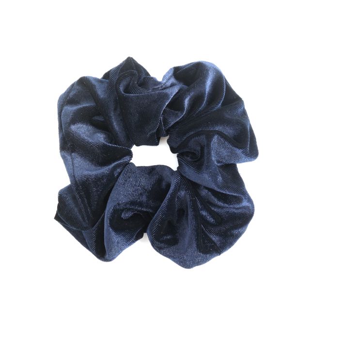 Pure Fashions Velvet Scrunchie Navy Large