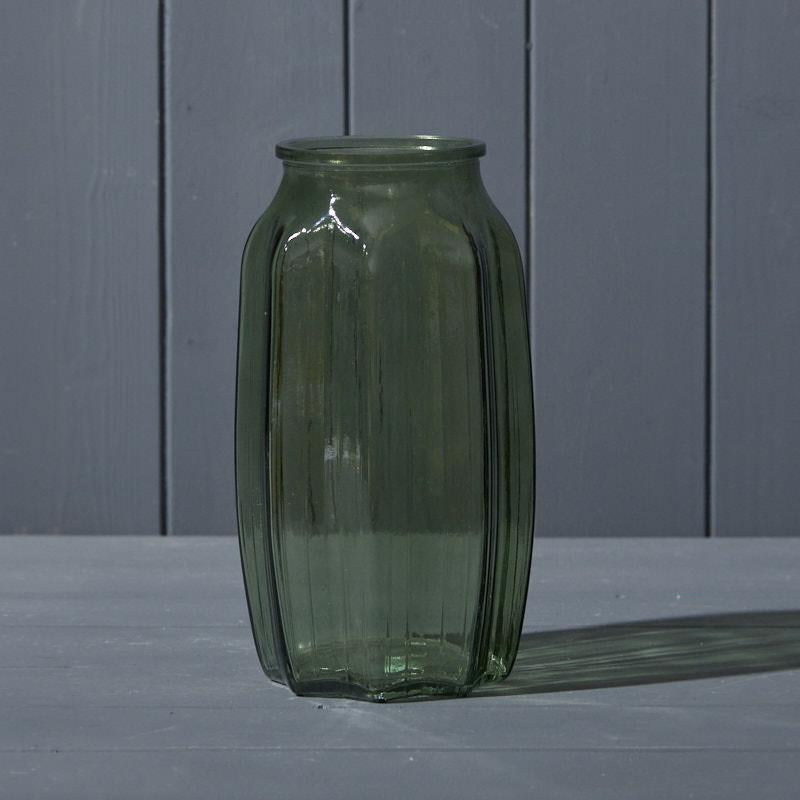 Satchville Vintage Green Glass Vase