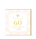 Hearts Designs Fabulous Sixty Birthday Greetings Card