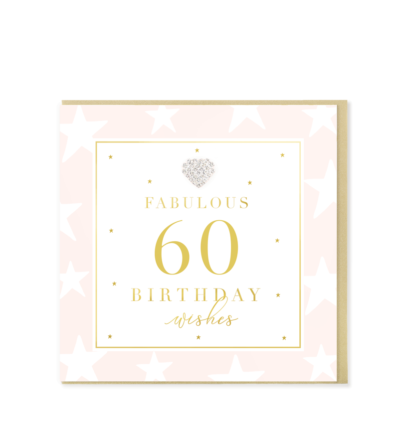 Hearts Designs Fabulous Sixty Birthday Greetings Card