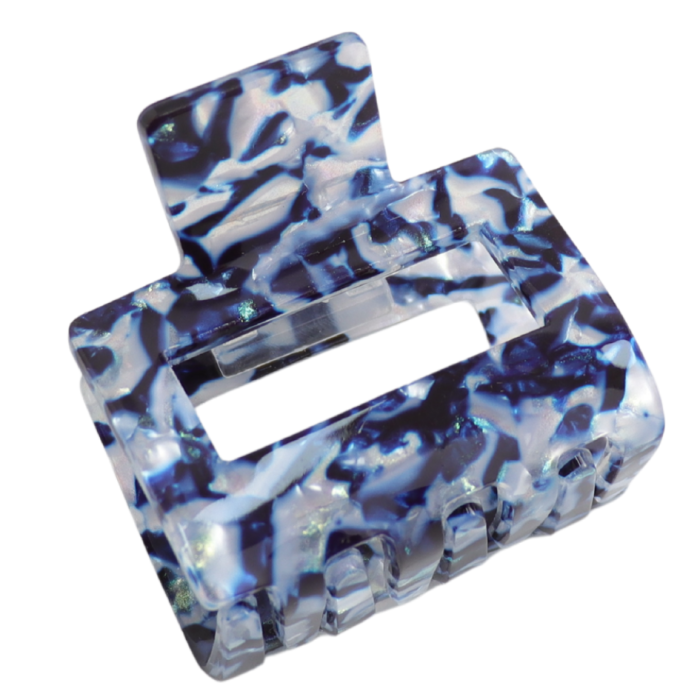 Pure Fahions Small Square Hair Claw Clip Blue