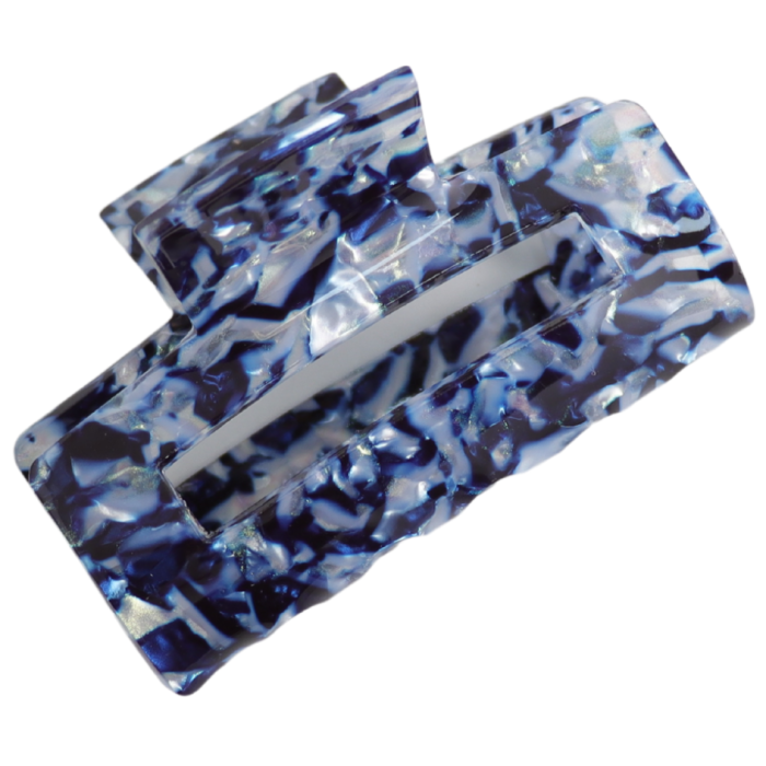 Pure Fashions Rectangle Hair Claw Clip Blue