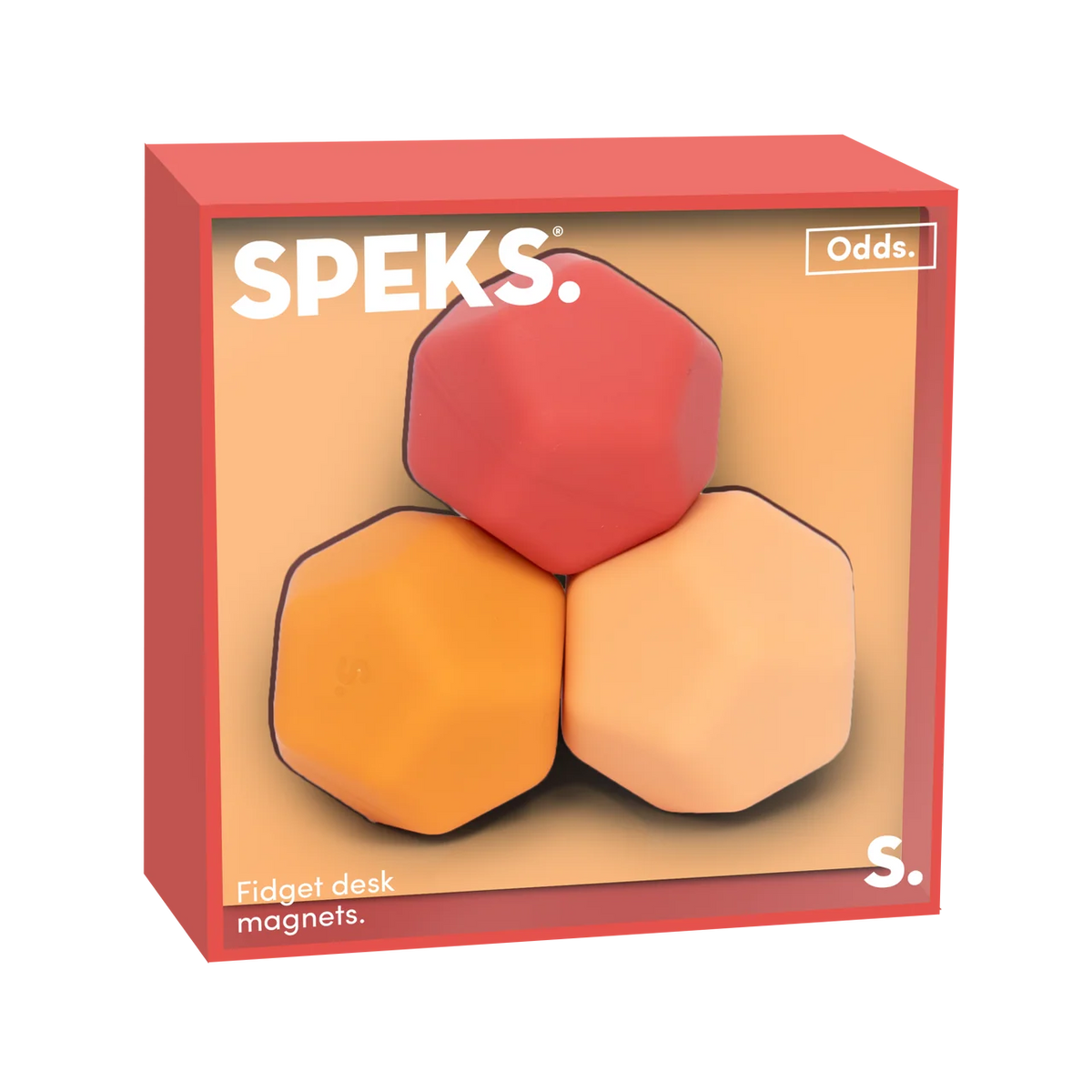 Speks Odds Silicone Covered Fidget Magnets Orange