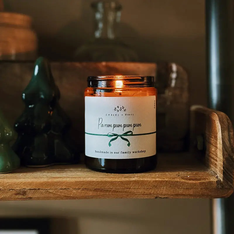 Ember & Roots Pa Rum Pa Pum Pum Christmas Soy Candle
