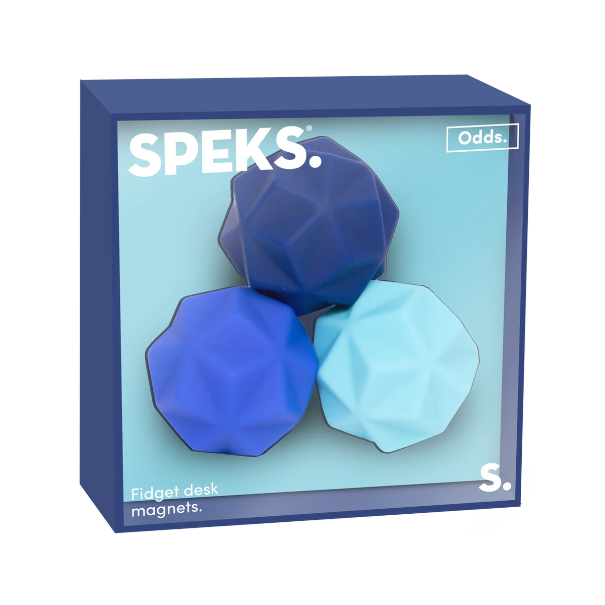 Speks Odds Silicone Covered Fidget Magnets Blue