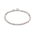Nomination Stainless steel anklet, Pink Jade 027935/090